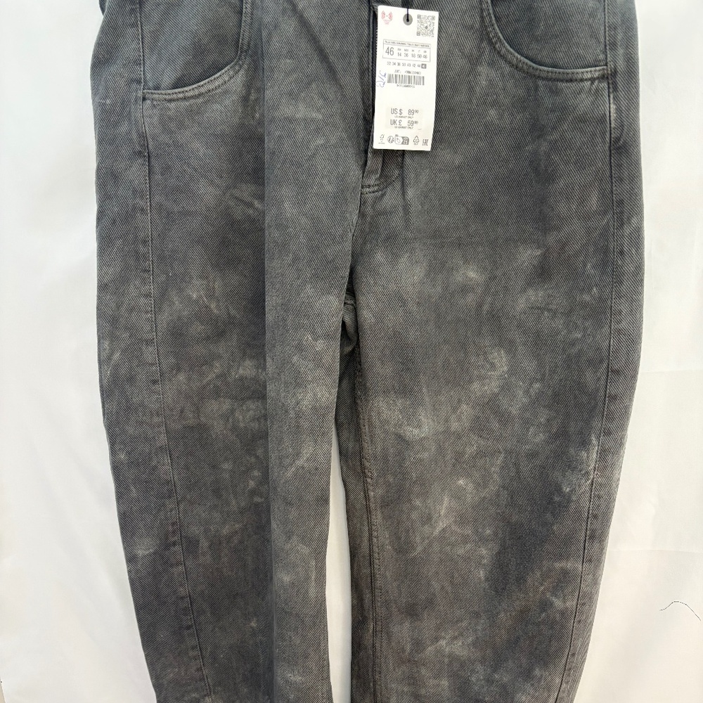NWT Zara Balloon Pants ZW Collection Gray Jeans